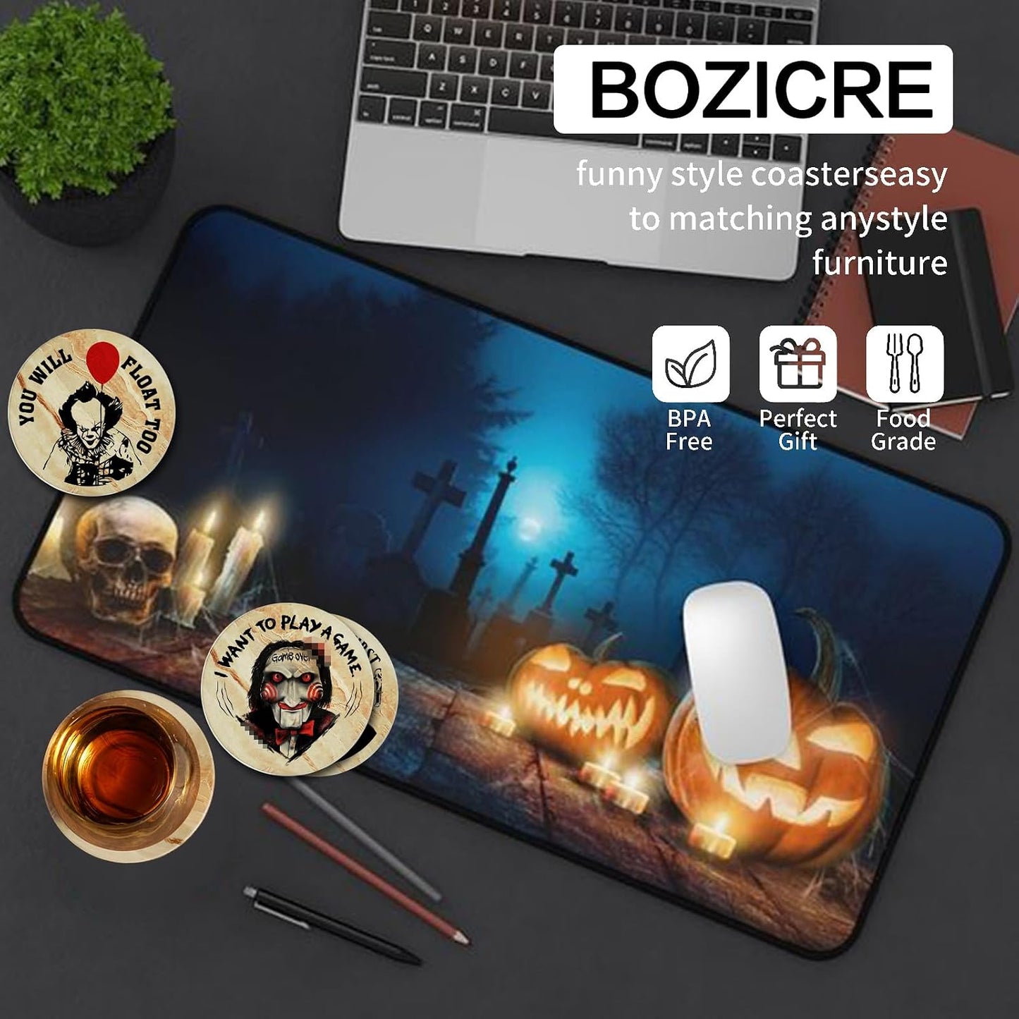 Coaste Holder / Spooky Coasts Set / Set of 6