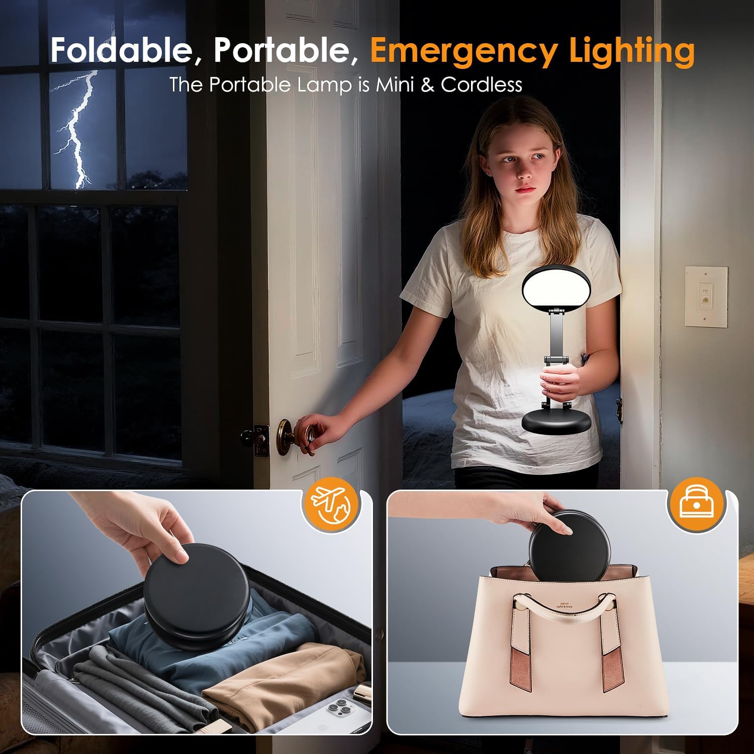 One Fire Cordless Lamp, 3600mAh Battery Operated Lamp, Rechargeable Lamp | 3600mAh Battery, 200H Use, 10 Brightness