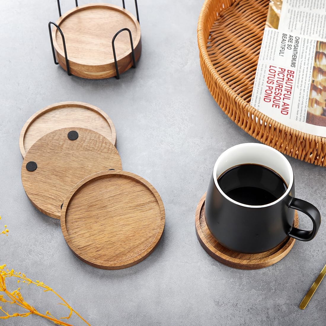 Holder for Coffee Dining Table Wooden / 4.33in/11cm / 4.33 Inch