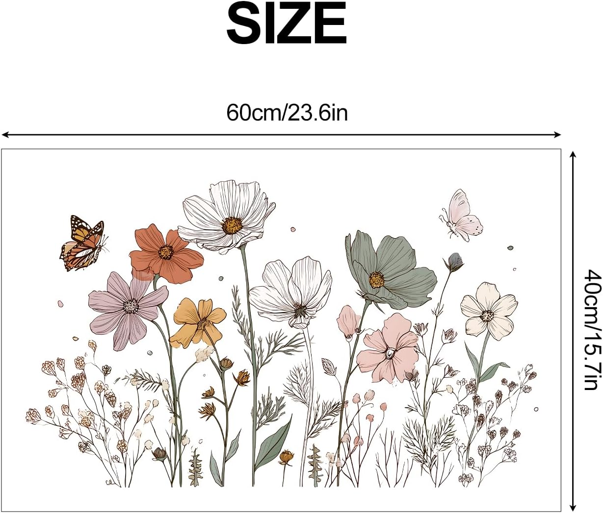 Minimalist Wildflower Wall Stickers / #27