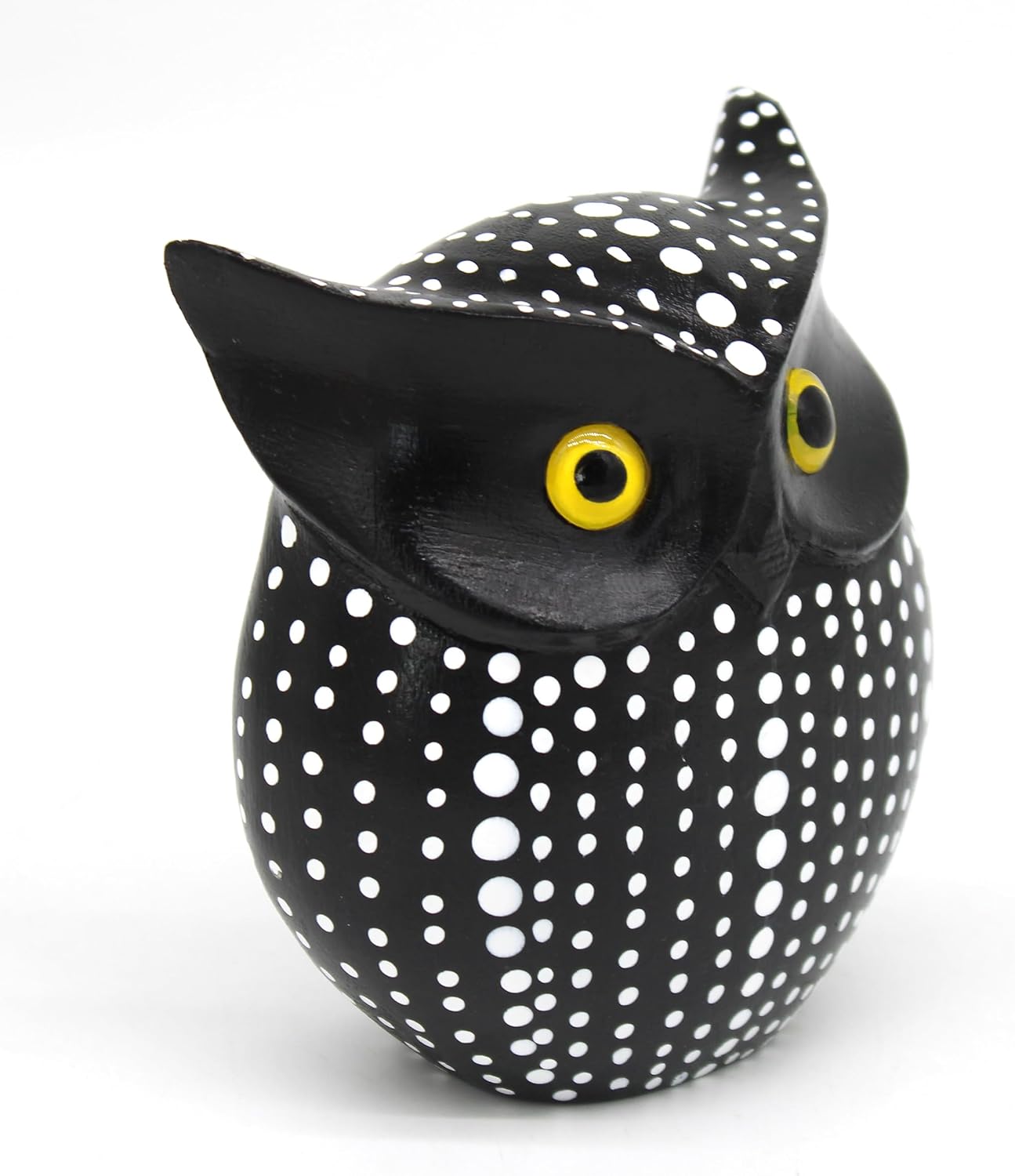 Handmade Wooden Owl Figurine Owls Gifts for Women Bathroom Shelf Decorations Items Modern / Black