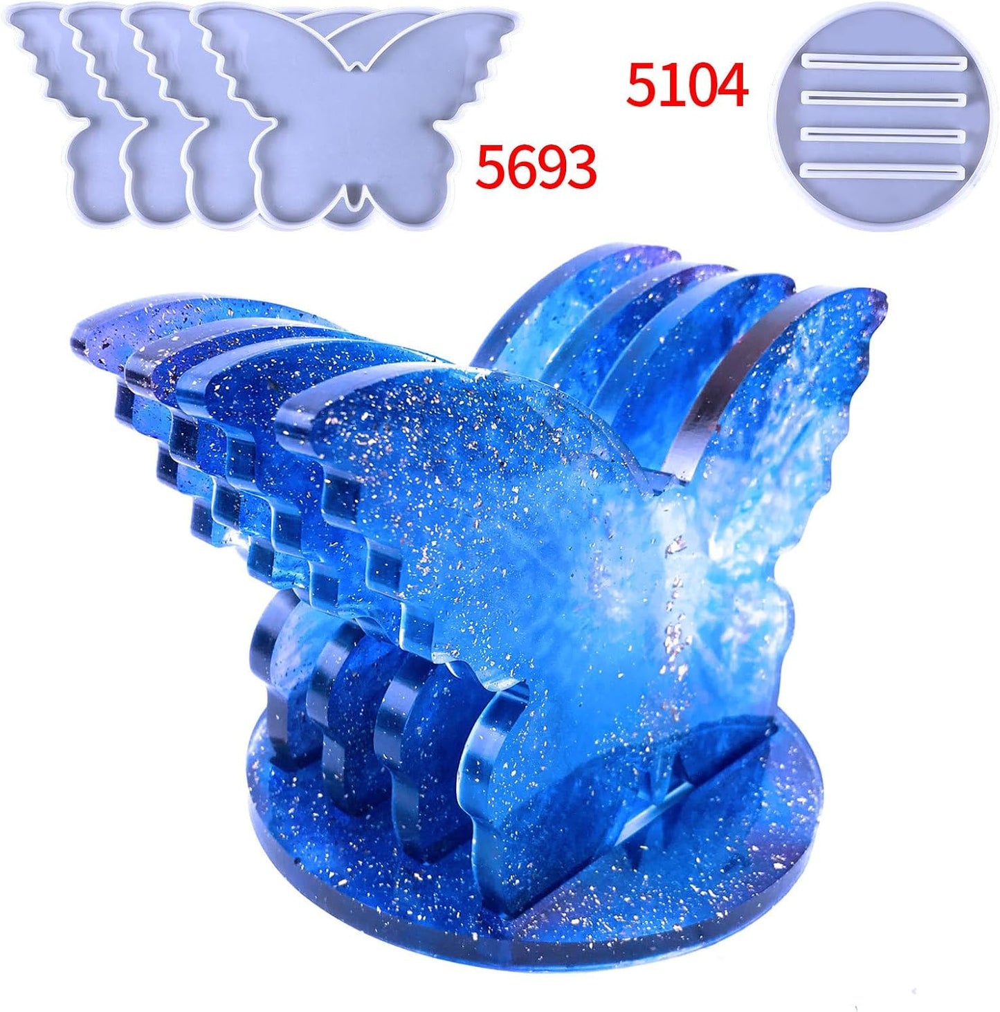 Butterfly Coaster Resin Mold Set / Red