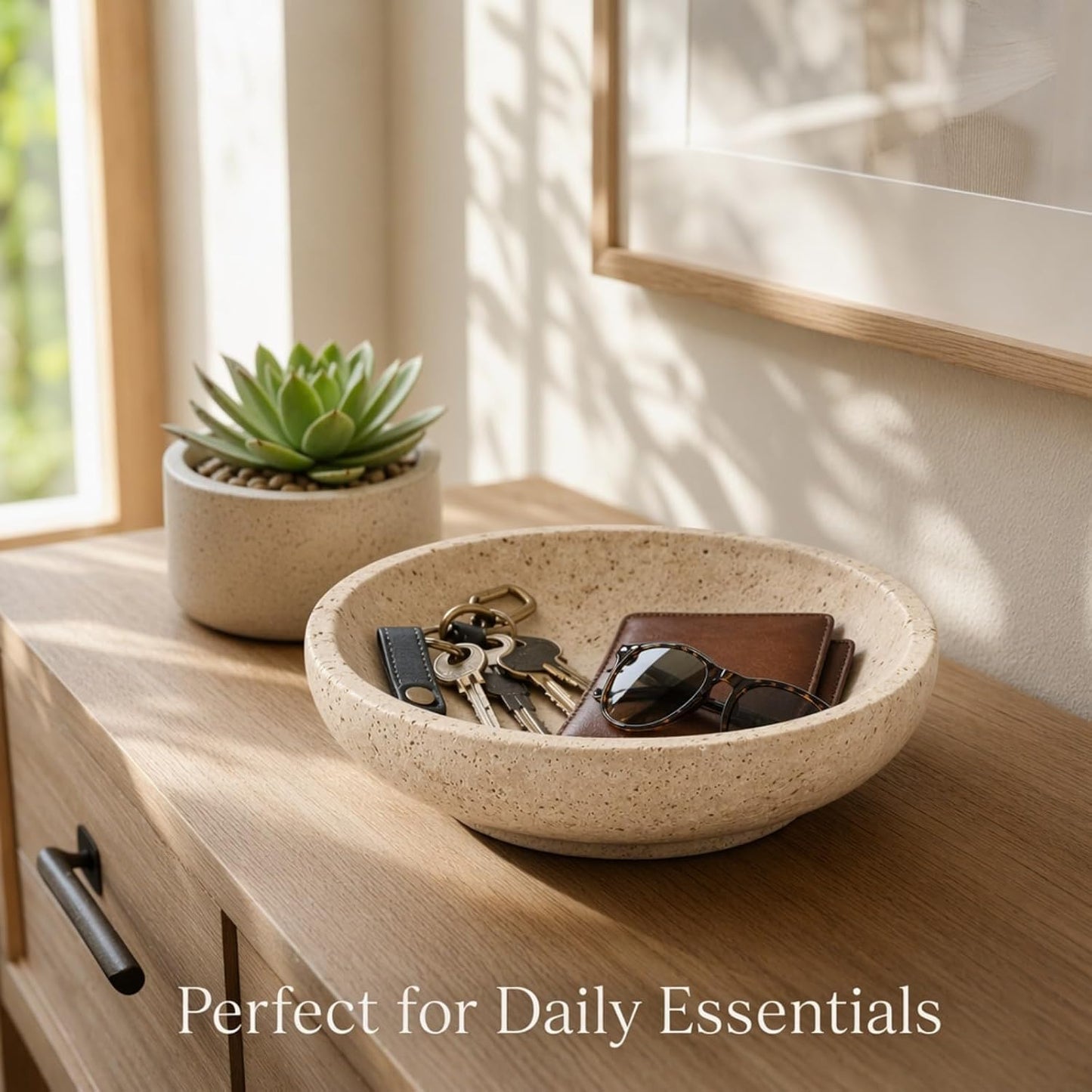 Travertine Decorative Bowl 7.8 / 7.8"*2.3 / Natural
