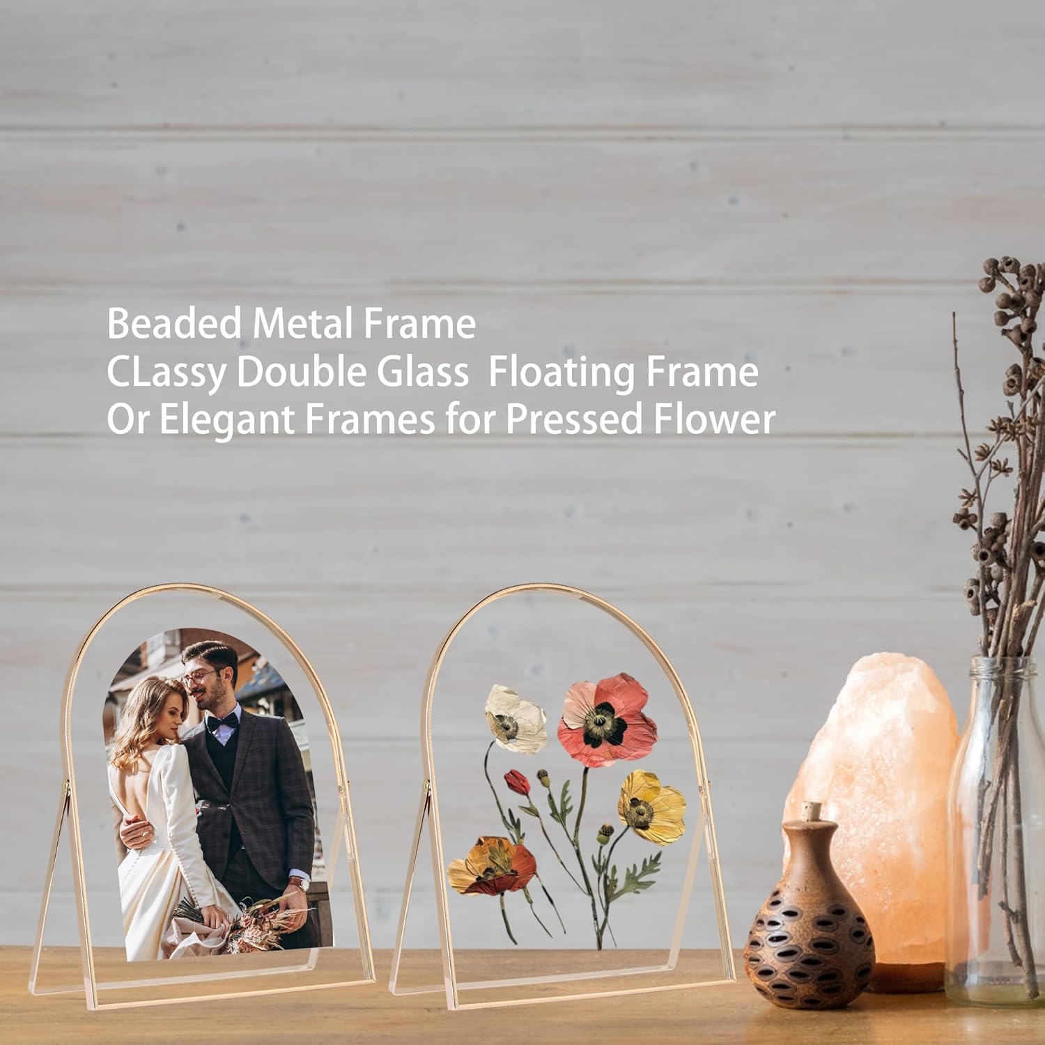 Arched Floating Frame / 4 x 6 / Arch / Gold / Set of 2