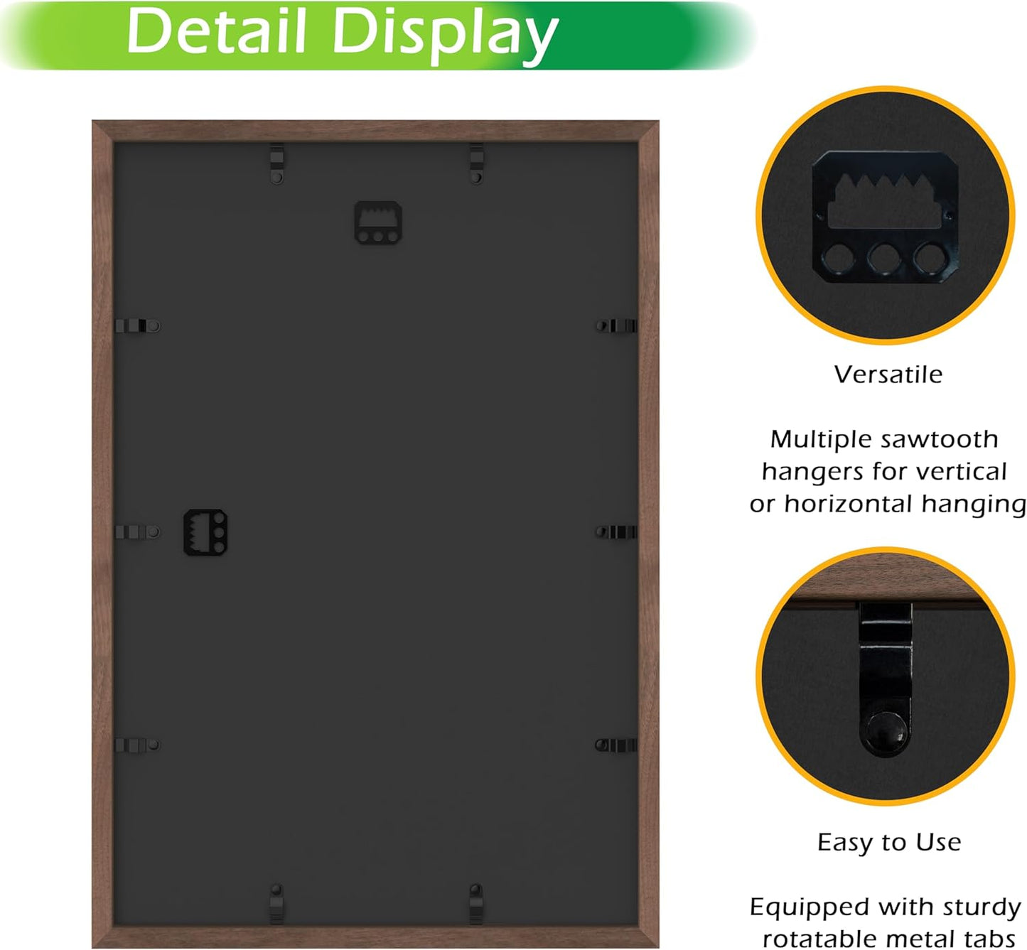 FrameWorks 12" x 18" Dark Oak Wooden Shadow Box Frame – Soft Felt Back, Tempered Glass, and Included Elegant White Ball