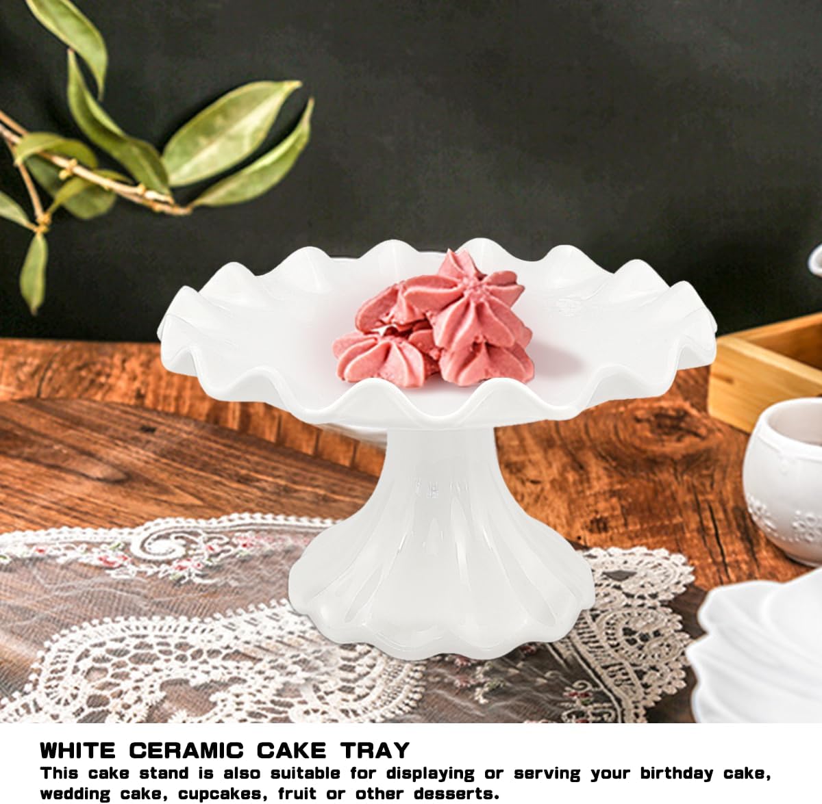 Ceramic Cake Stand / White
