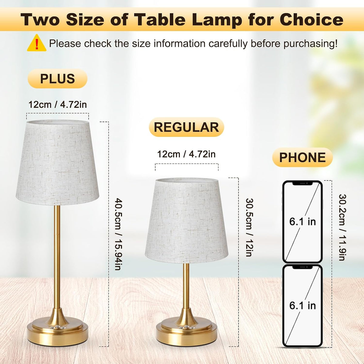 Wowag Cordless Table Lamp Rechargeable,5000mAh Battery Operated Desk Lamp,3 Colors & 7 RGB Stepless Dimmable,Touch