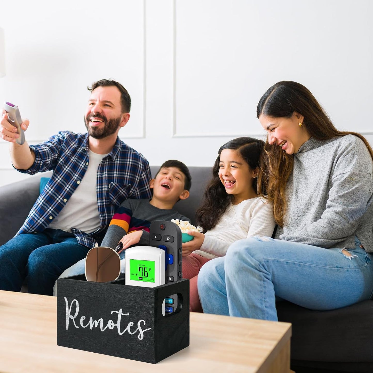 Remote Control Holder / Black-2slot