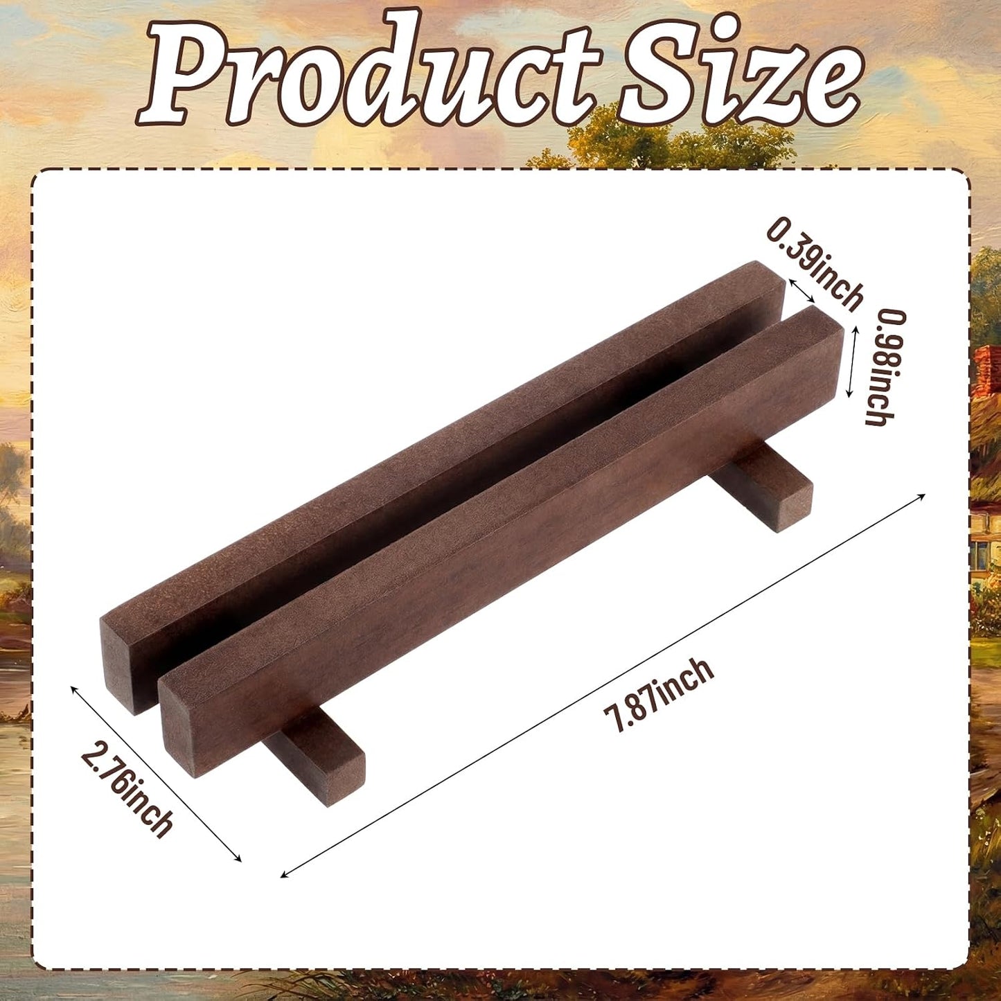Display Stand Tile Display Stand for Art Panels Picture Photos / Walnutcolor / Wood / Set of 2