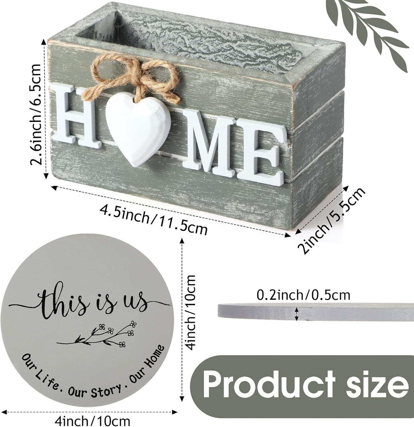 Holder 4'' Funny Decoration / Gray / Set of 6