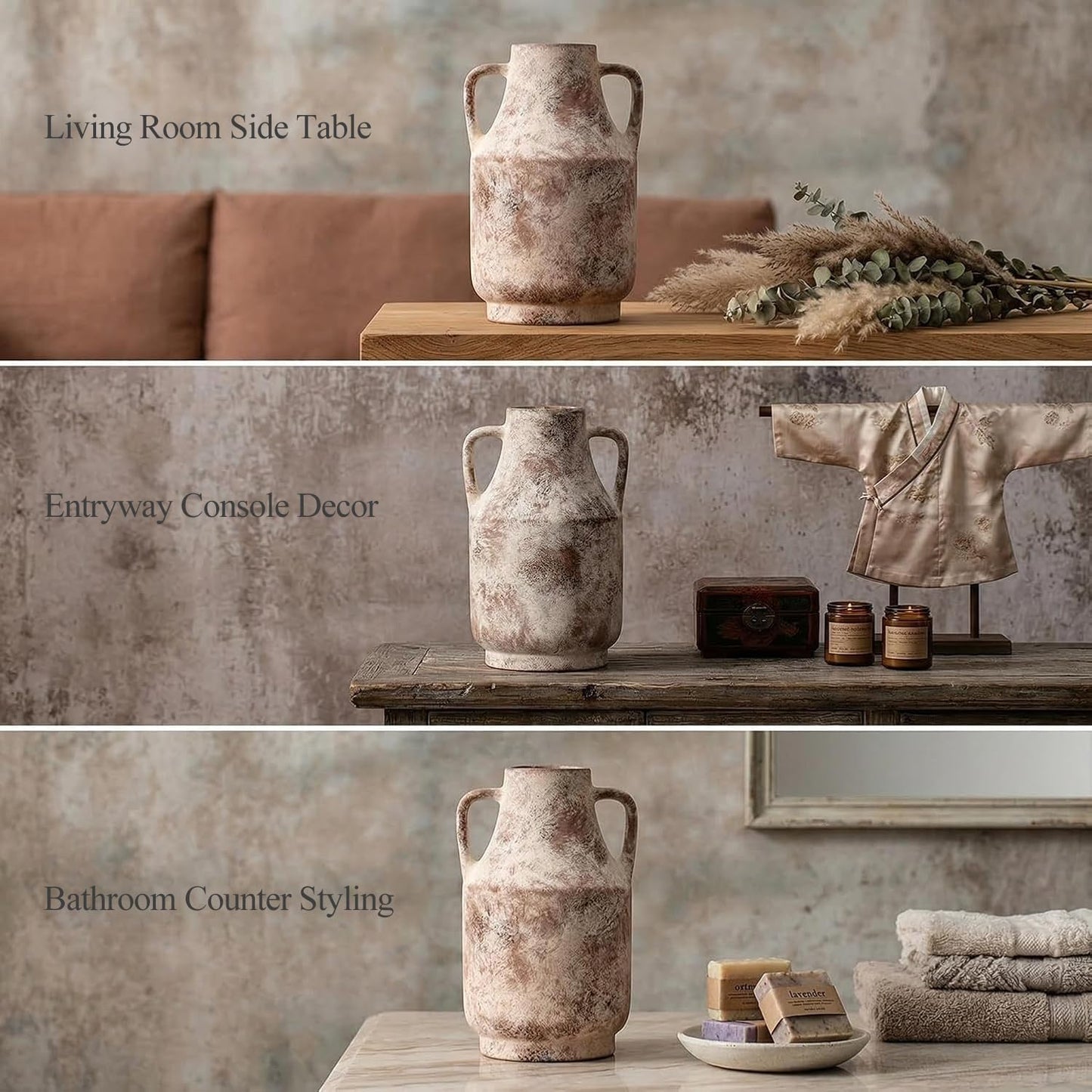 Rustic Farmhouse Vase / 005-terracotta