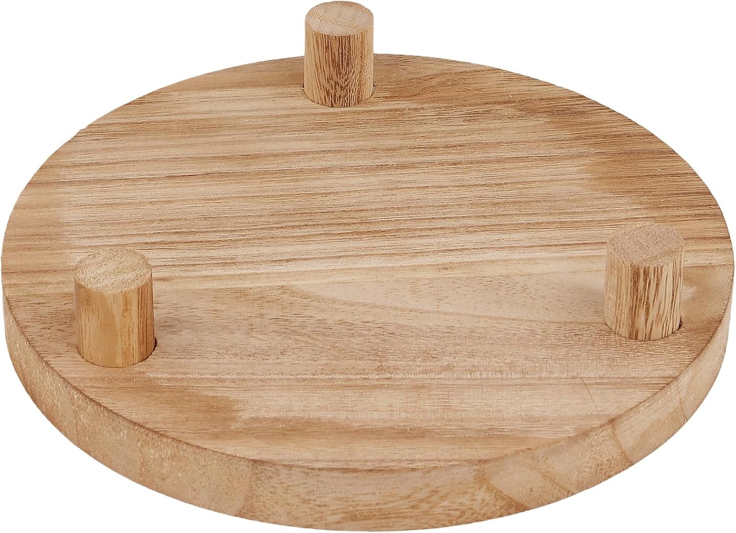 Round Wooden Pedestal Stand for Dessert Display / Set of 4
