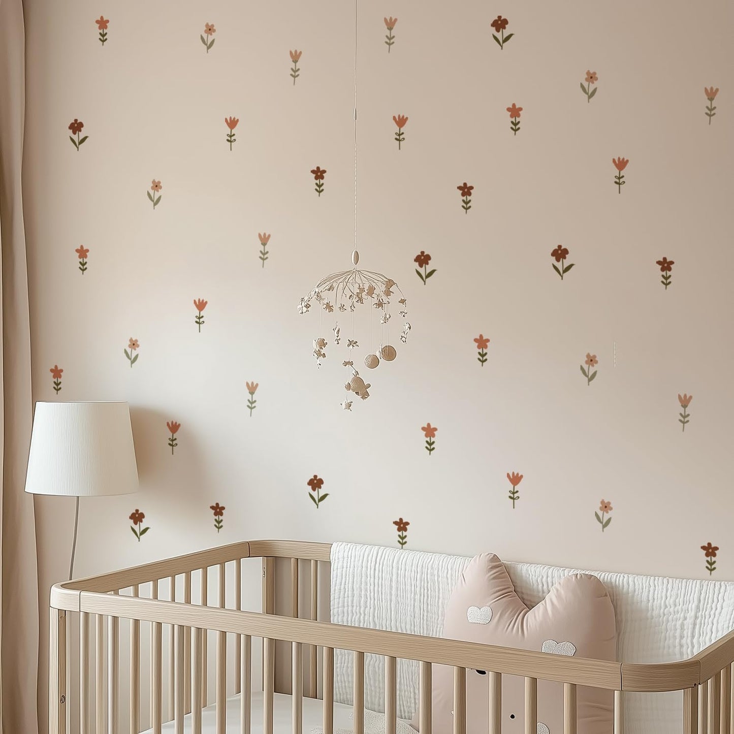 Nursery Wall Stickers Boho Kids Room Decor Girls Bedroom Removable / C / 8.28*5.83 Inches*12 Sheets