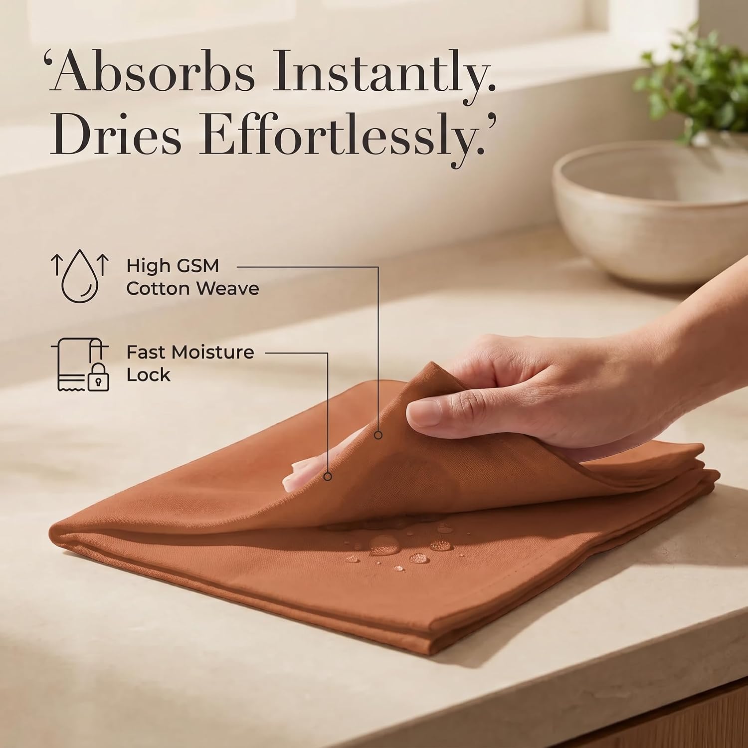Urban Villa Cloth Napkins Cotton 20x20 (Set of 12) Rust