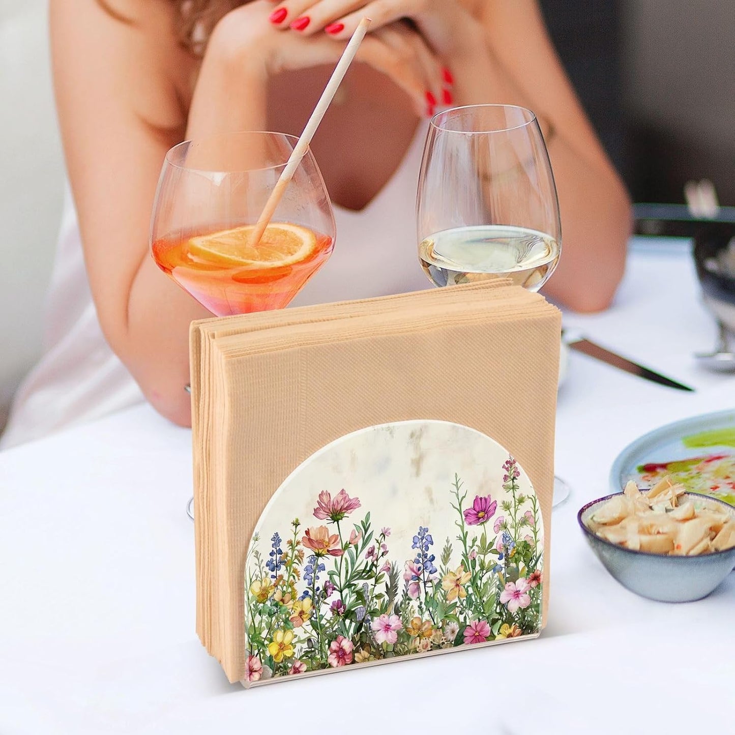 Napkin Holder / Table Napkin Holders / Spring Flowers