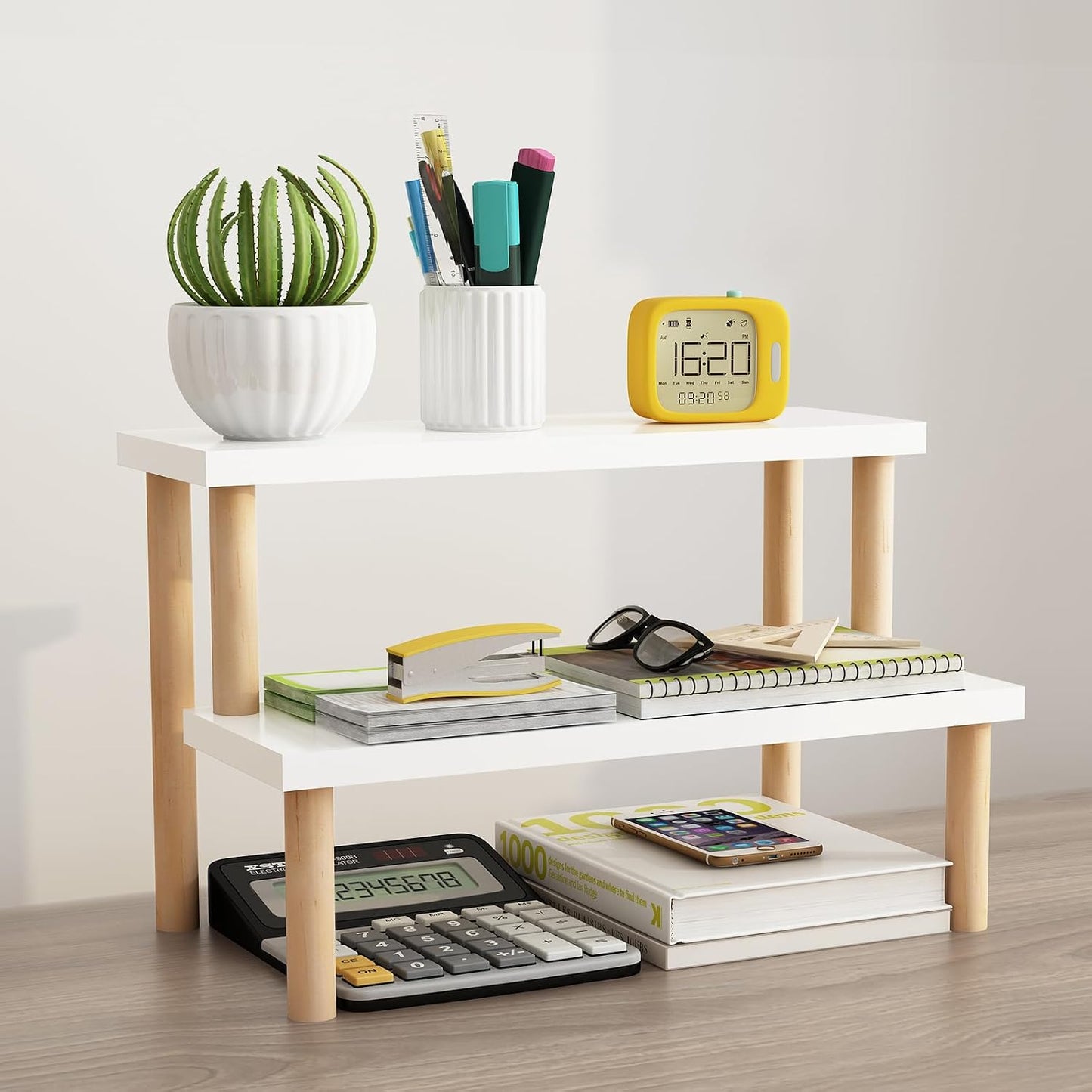 Wood Display Stand for Succulent / 2 Tiers