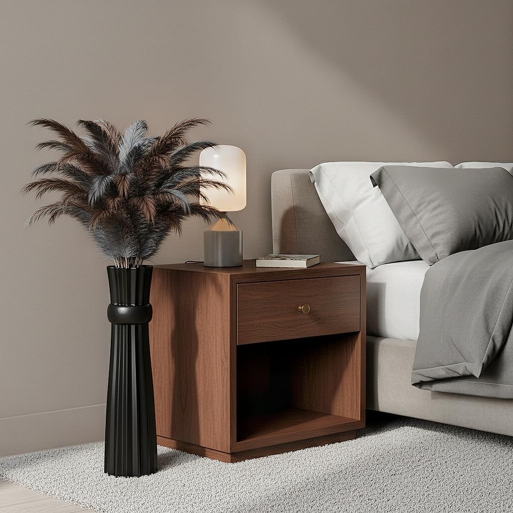 Tall Floor Vase / Black / 23.6 In