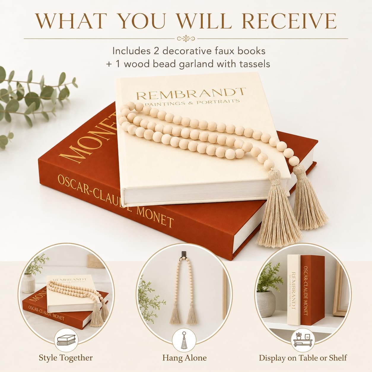 Decorative Books / Fake Books Storage Boxes / Set of 2