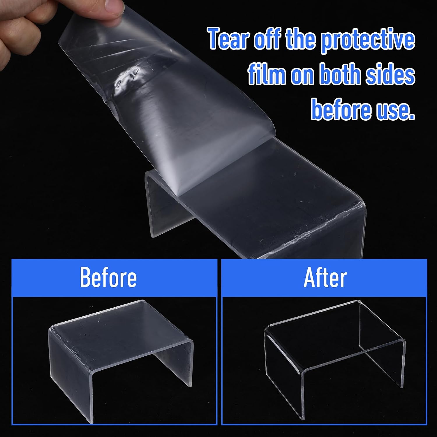 Display Stand for Figures / Clear / Set of 16