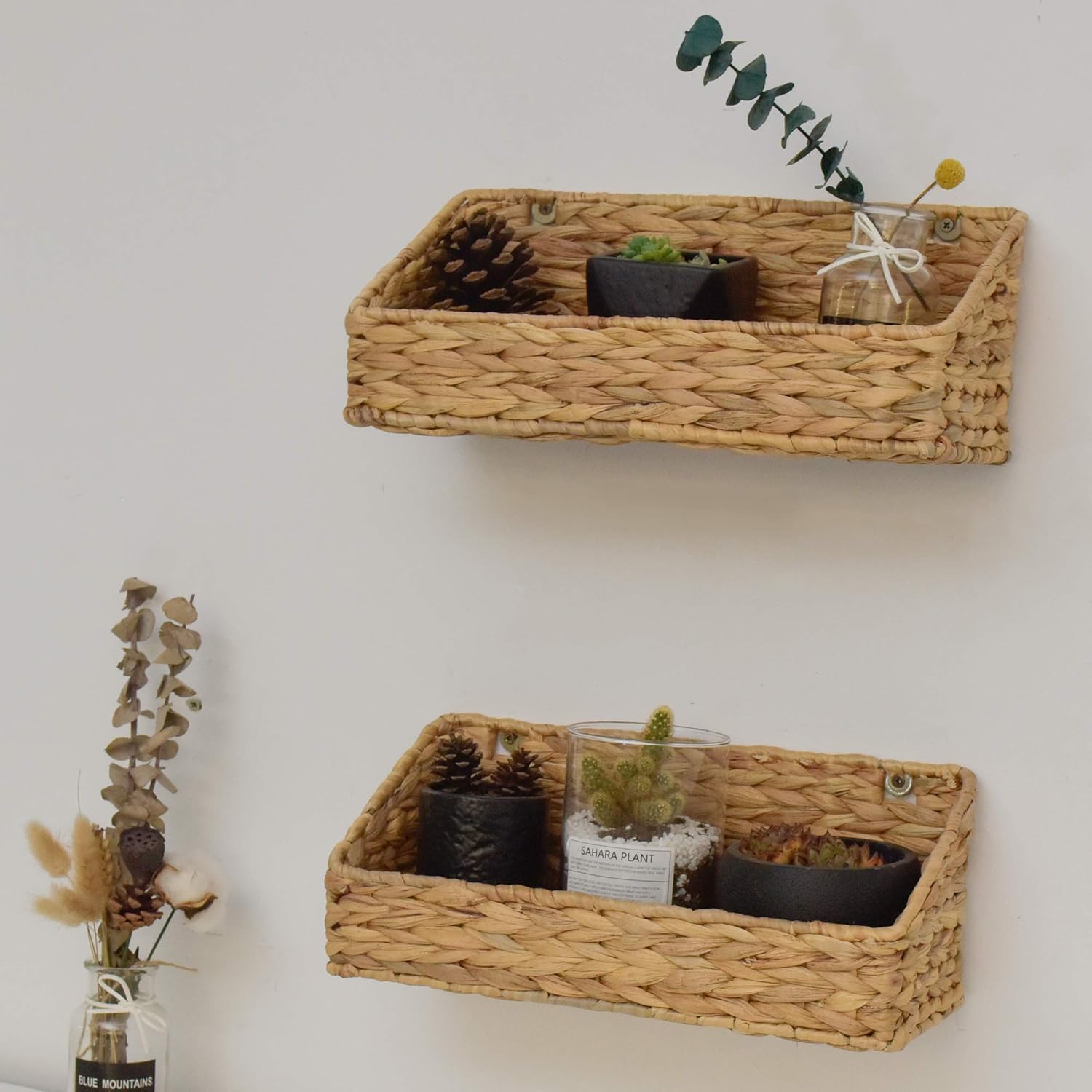 Woven Wall Baskets for Storage / Natural