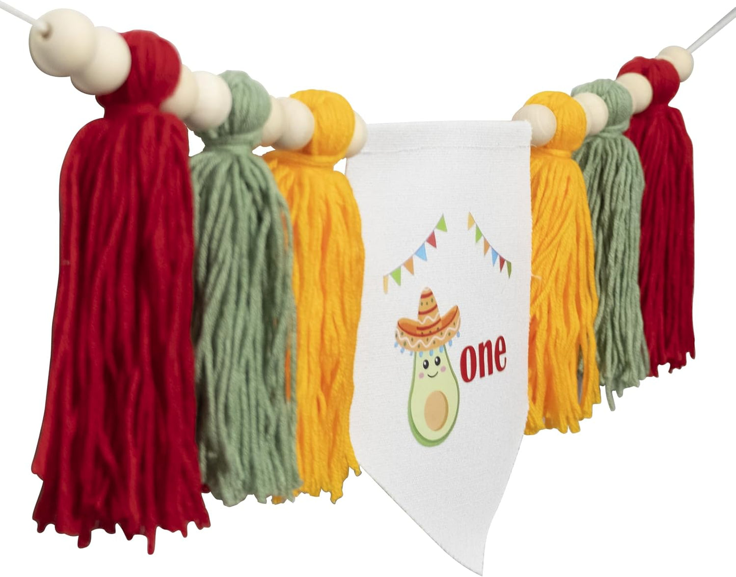 Wood Bead Tassel Garland