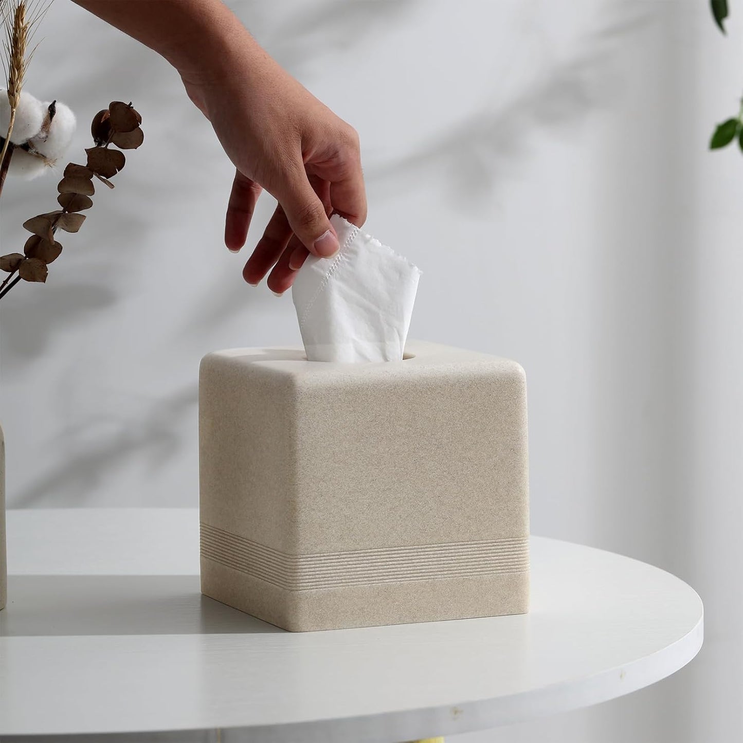Tissue Box Cover Square / Beige