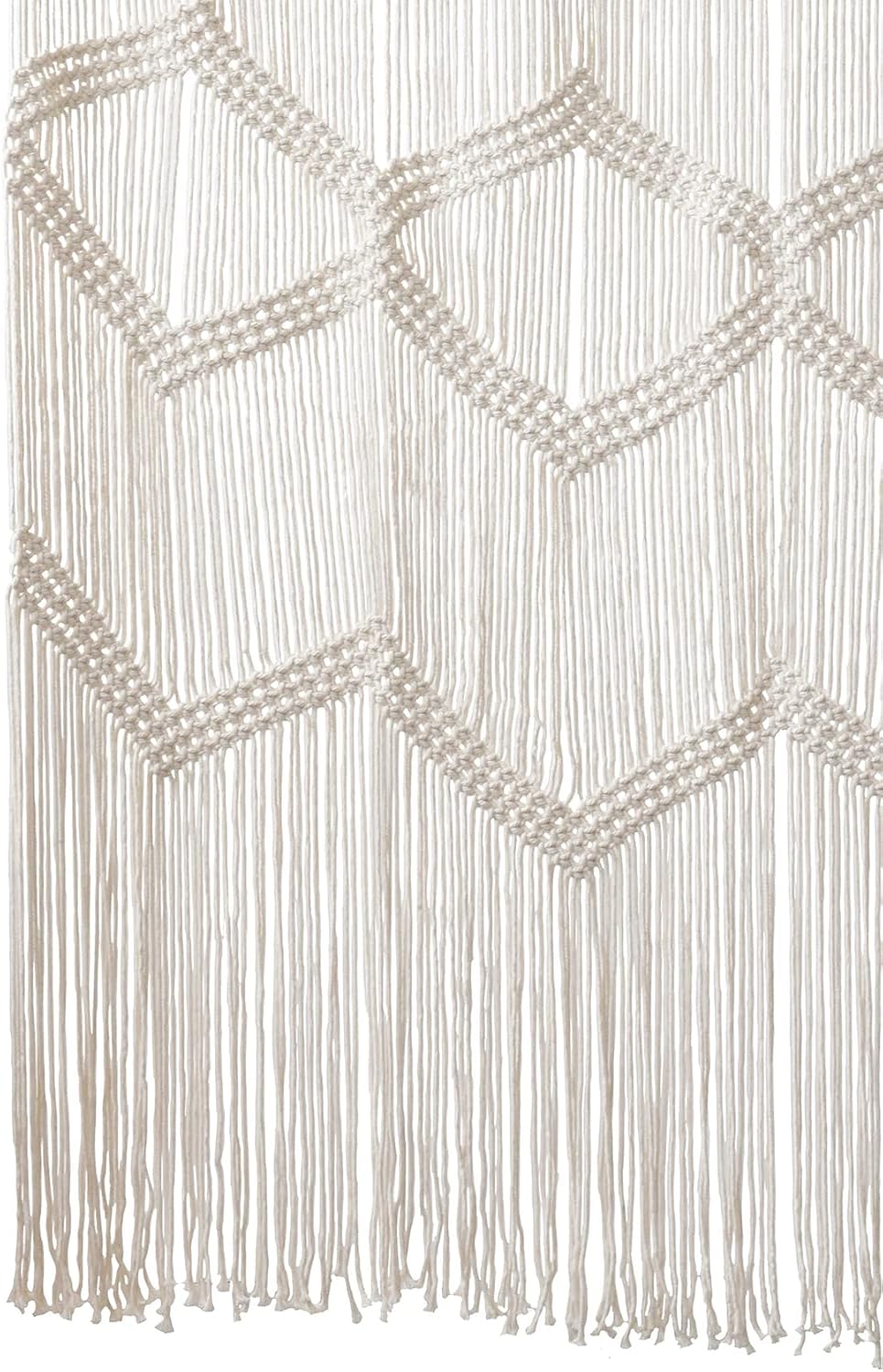 Macrame Curtain Window Macrame Room Divider Doorway Curtain Boho Macrame Wall Hanging Living / Beige