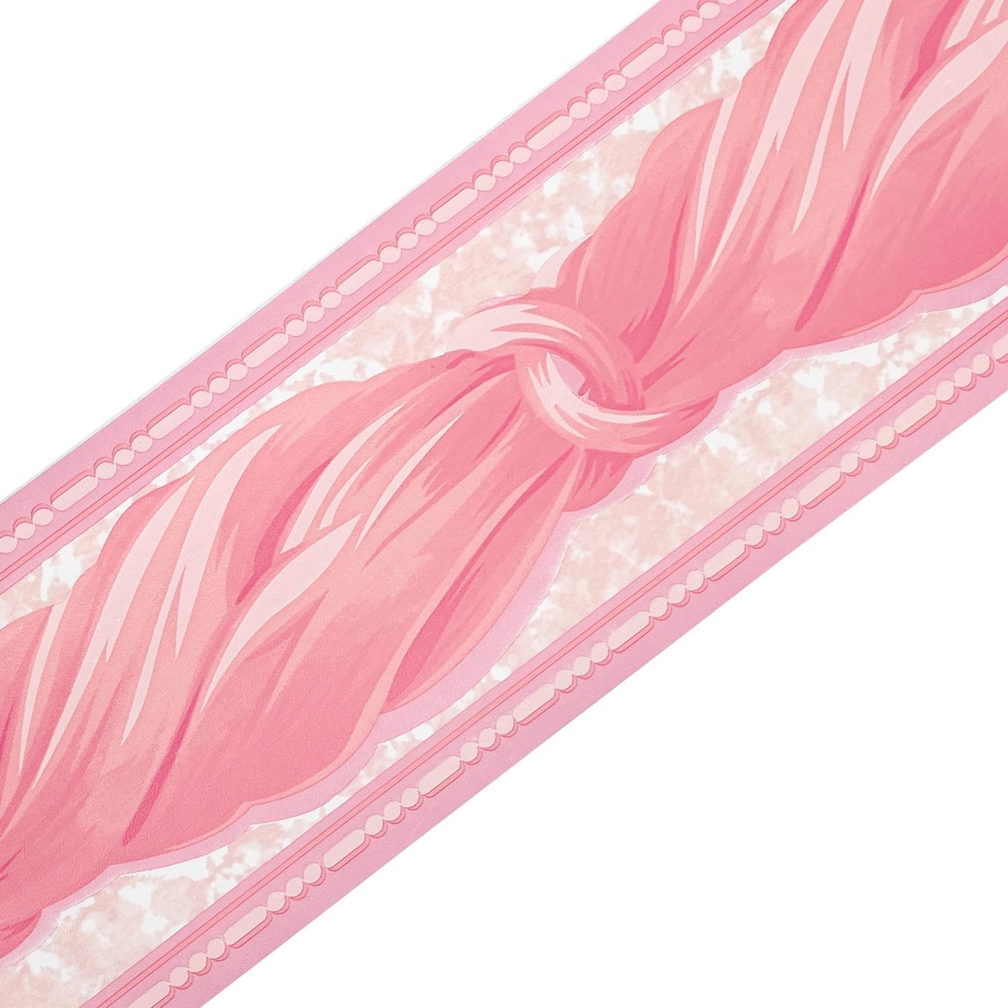 Yifely Bowknot Wallpaper Border Peel & Stick Wall Covering Kitchen Bathroom Bedroom Tiles / Pink