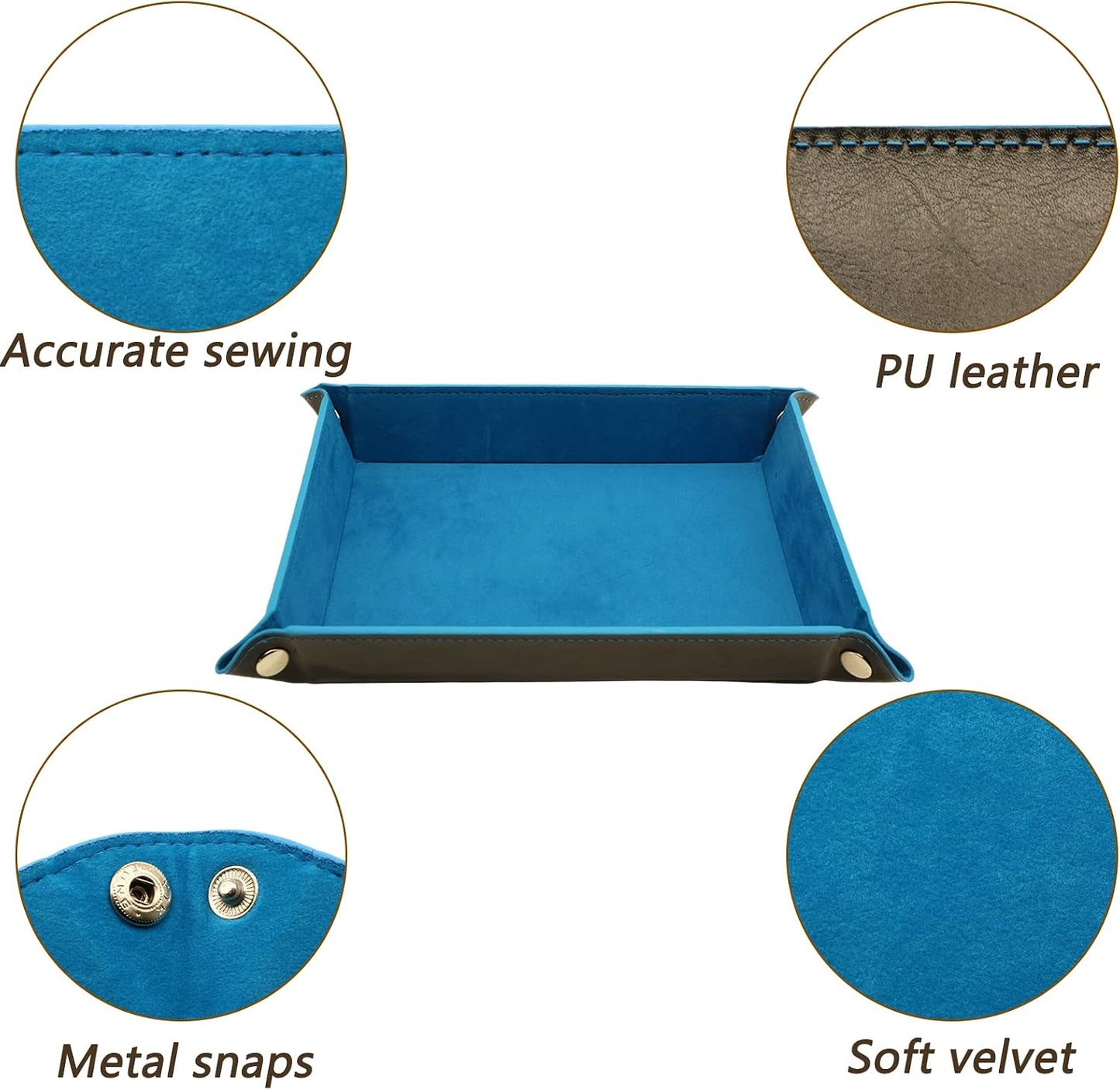 Valet Organizer / Catchall Tray for Jewelry / Blue