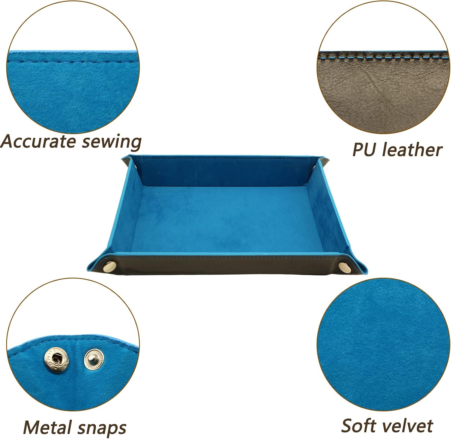 Valet Organizer / Catchall Tray for Jewelry / Blue