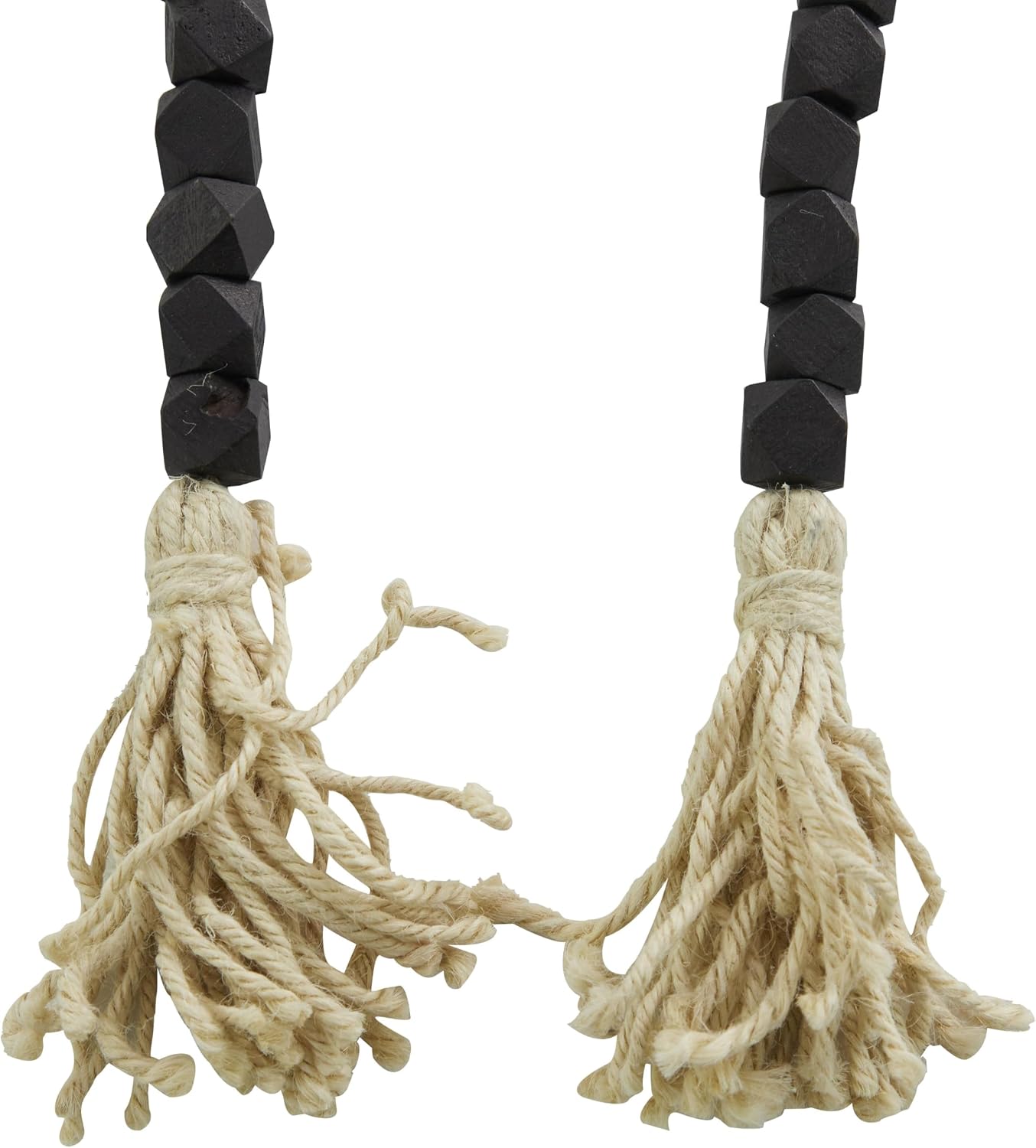 Wood Handmade Beaded Garland / Black / Geometric / 1 x 1 x 80