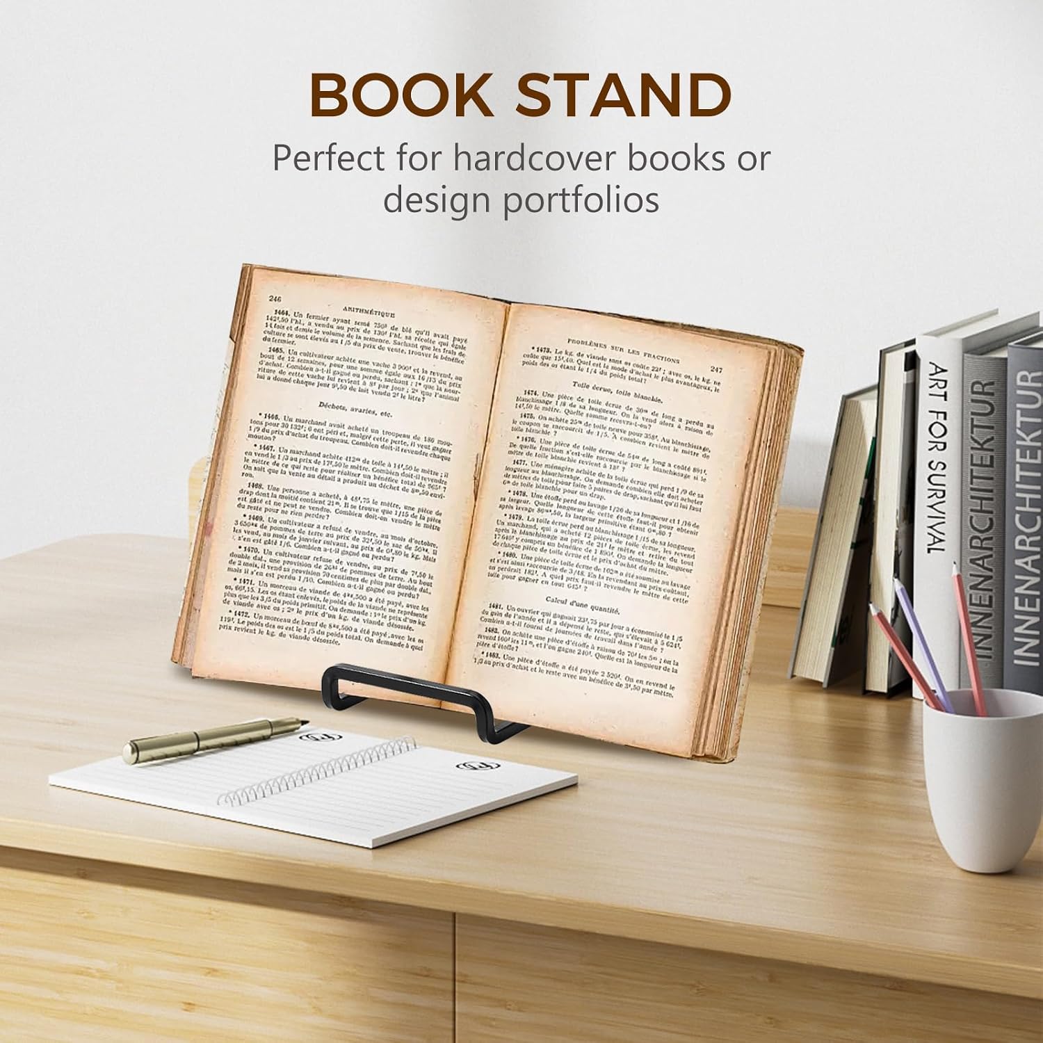 Metal Plate Stands for Display / 8 Inch -2 / Black / 8 Inch / Set of 2