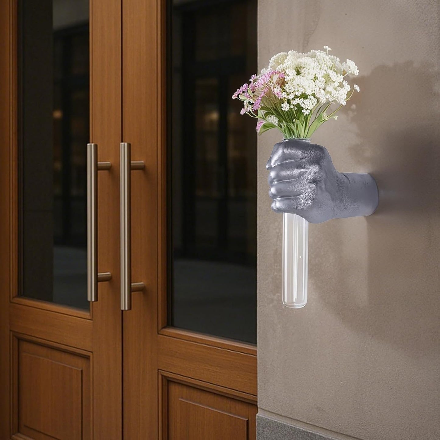 Funky Flower Vase / Silvery
