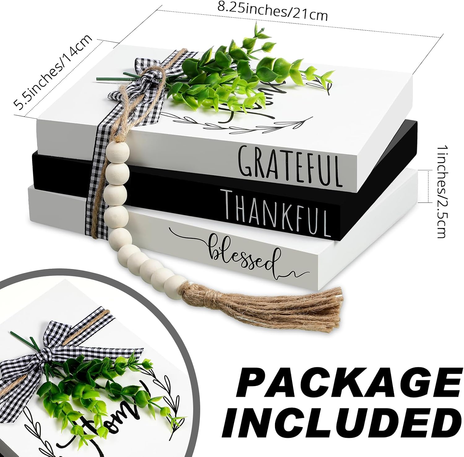 Bead Garland / Decorative Books / Classic / Set of 3
