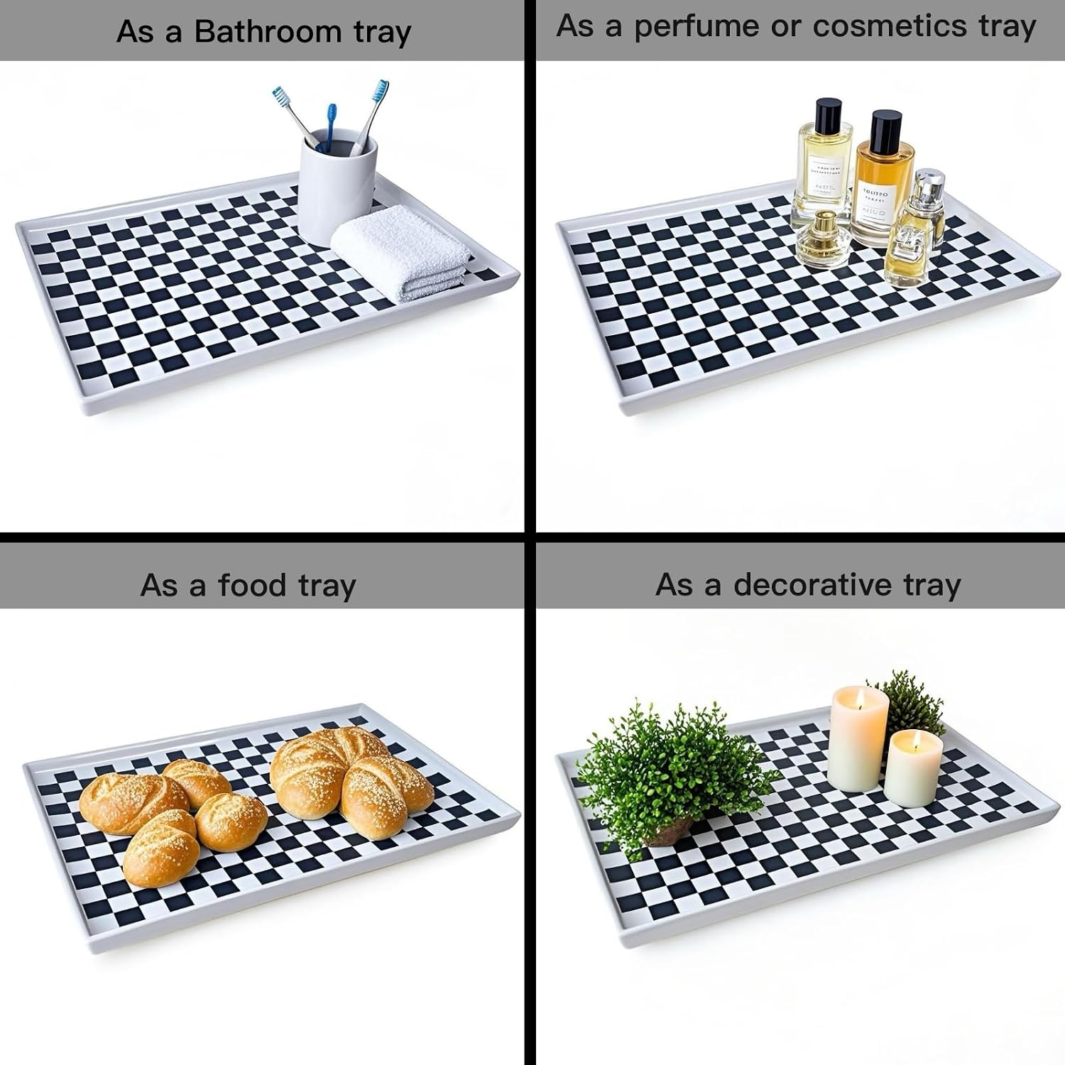 Ceramic Bathroom Tray for Countertop / 11 x 7