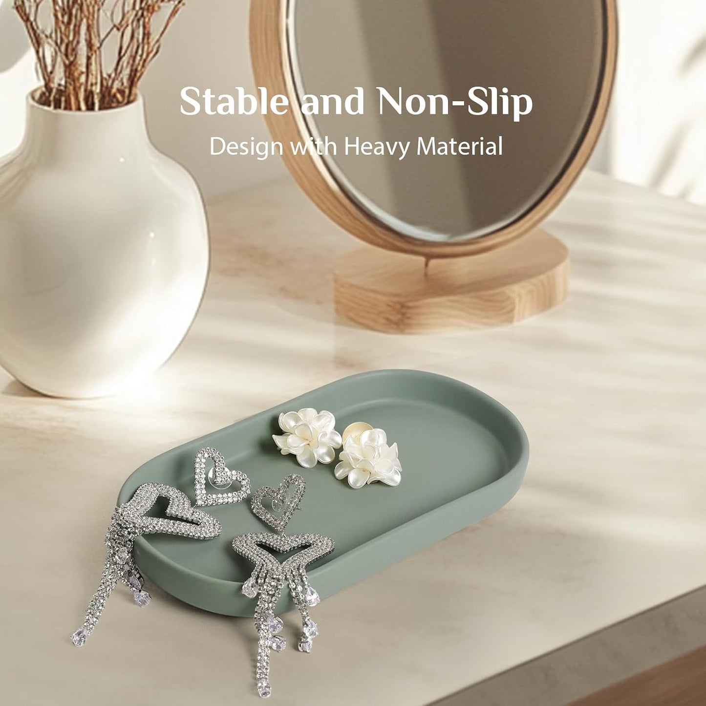 Ceramic Jewelry Tray / Green_1pcs