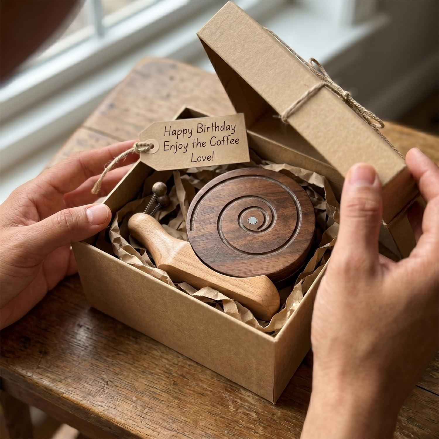 Magnetic & Holder / Snail Wooden Coaster Set