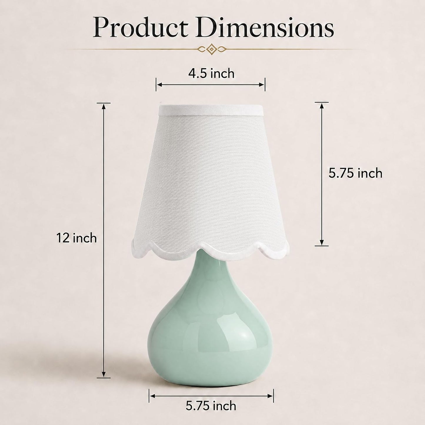 14" Cordless Table Lamp, Rechargeable Ceramic Bedside Lamp with Magnetic LED Bulb, Stepless Dimmable & 3 Colors