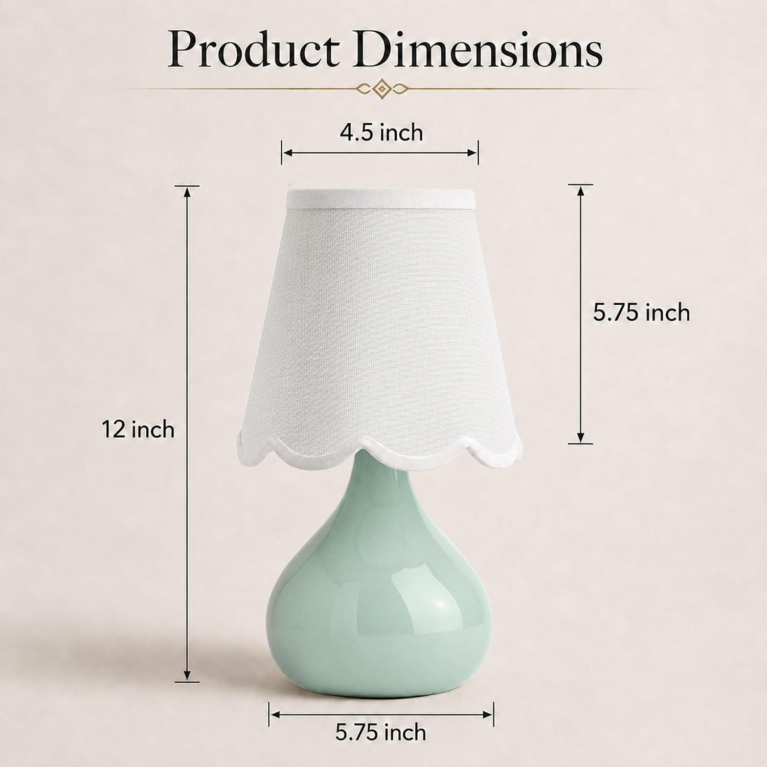 14" Cordless Table Lamp, Rechargeable Ceramic Bedside Lamp with Magnetic LED Bulb, Stepless Dimmable & 3 Colors
