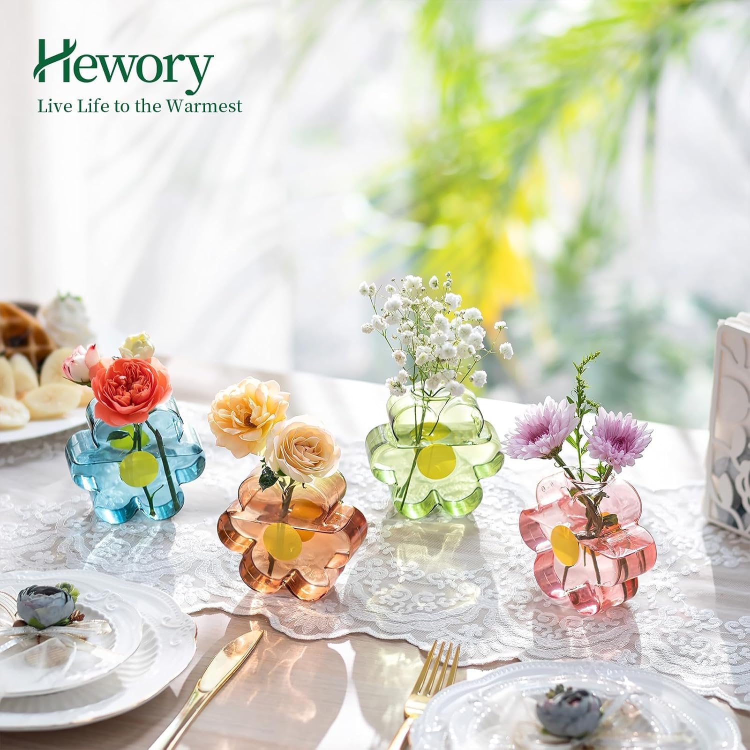 Glass Bud Vases for Centerpieces