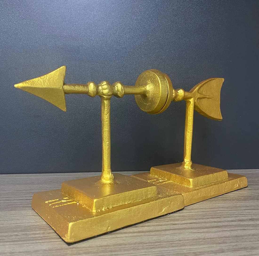 Semid Modern Metal Arrow Bookends / Gold