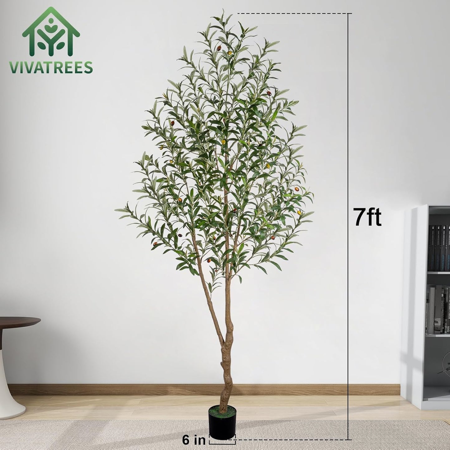 Tall Faux Olive Tree / 7ft / 7 Inch