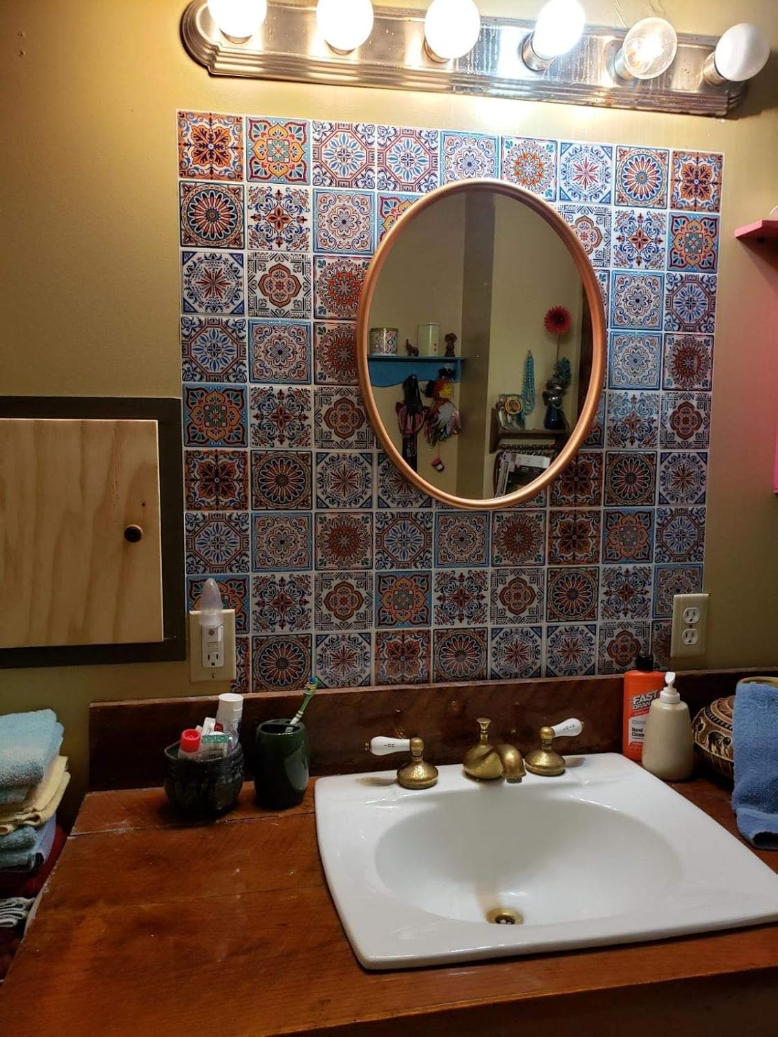 Stick on Wall Tiles / Aquamarine Blue