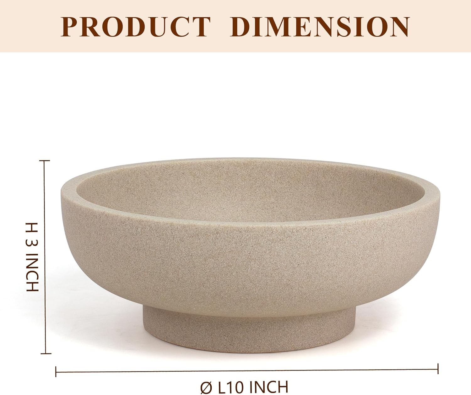Modern Resin Fruit Bowl / Beige