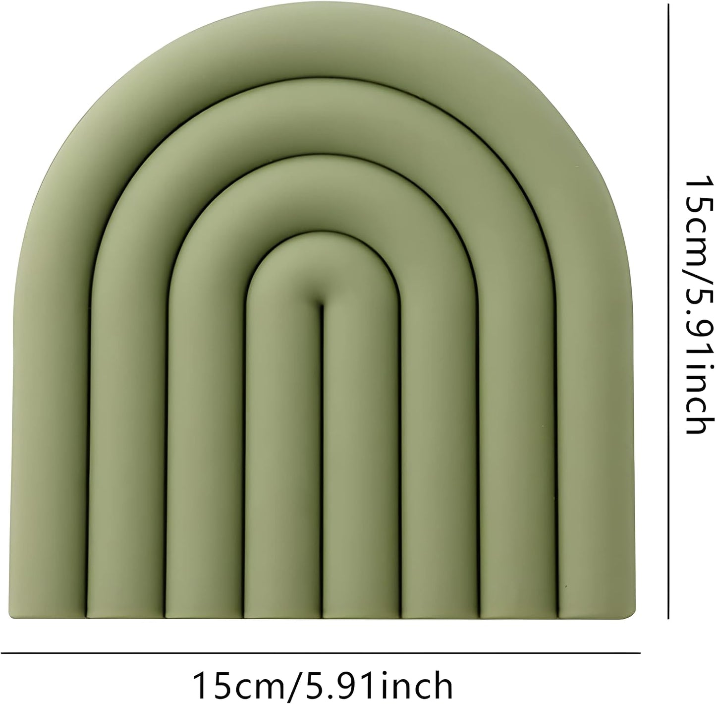 Pot Holders / Modern Heat Resistant Mats / Muted Green
