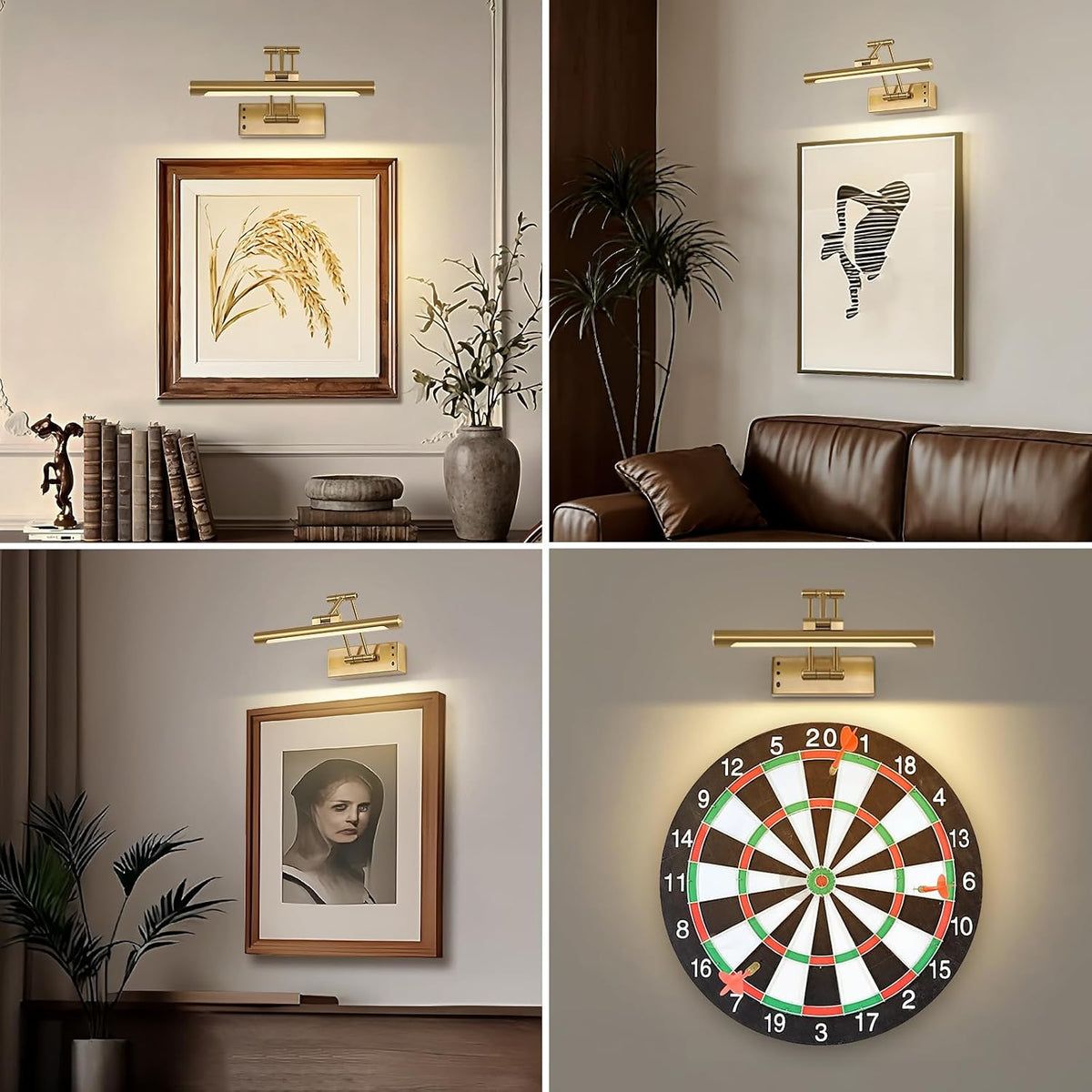 Picture Lights for Wall Battery Operated, Rechargeable Art Light Wireless | Dimmable Gallery Light with Remote and