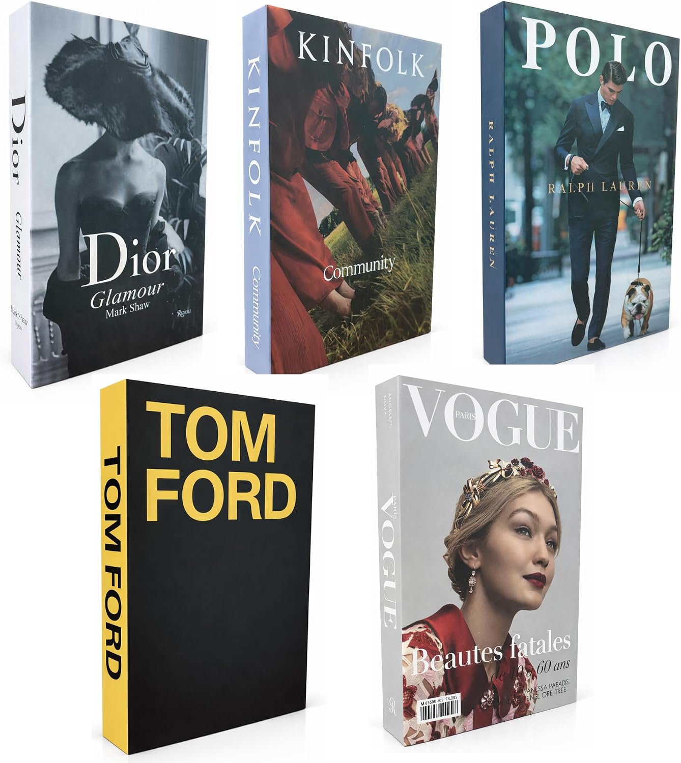 Decorative Faux Books / Iconic Edition / Set of 5
