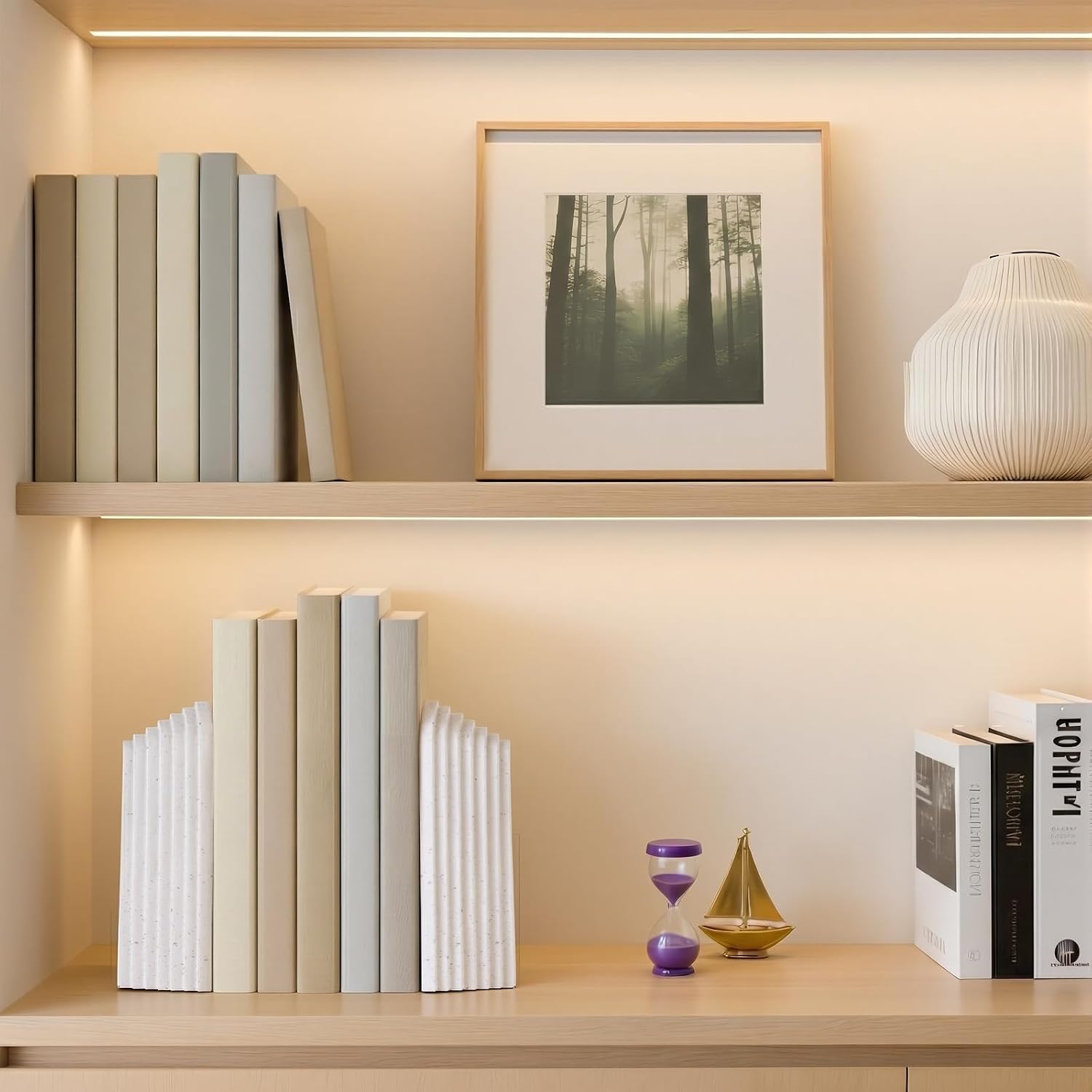 Heavy Duty Book Ends / Natural / Set of 2