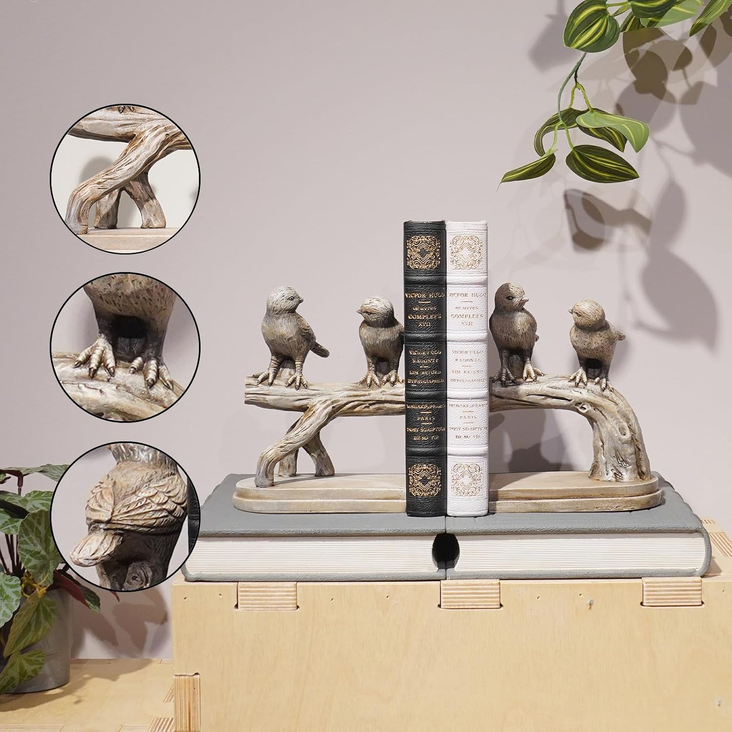 Decorative-Bookends Birds Book-Ends Heavy Duty / Bird