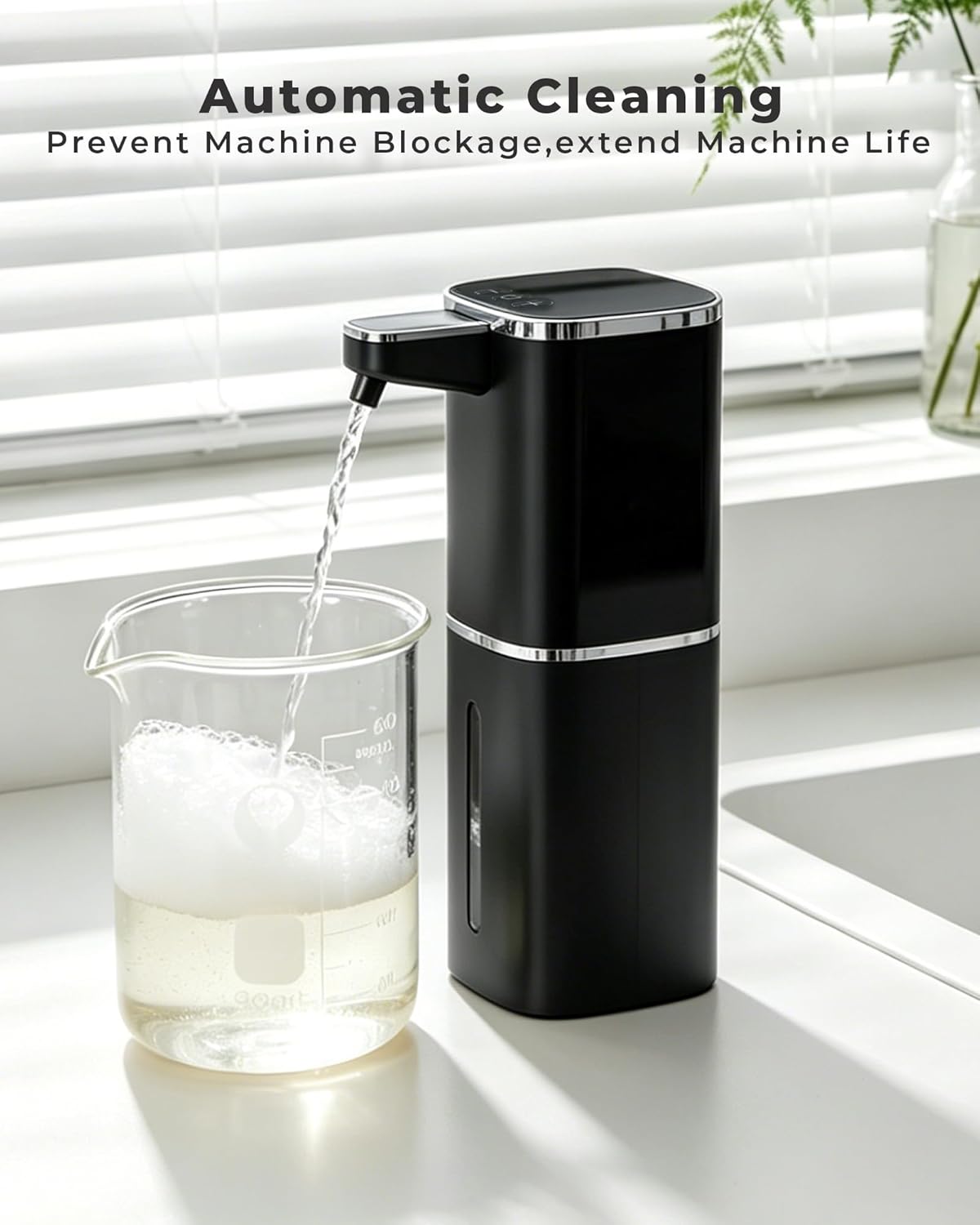 2 Pack Automatic Soap Dispenser Touchless, Rechargeable | Liquid Soap Dispenser 9 Adjustable Levels,13.5oz/400mL,IPX5